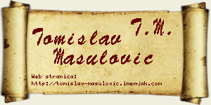 Tomislav Mašulović vizit kartica